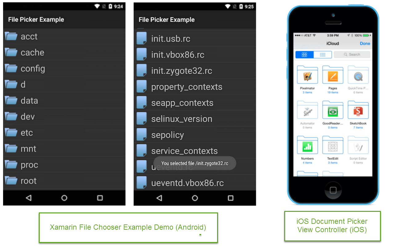 c How to allow app user to select a folder location where in app