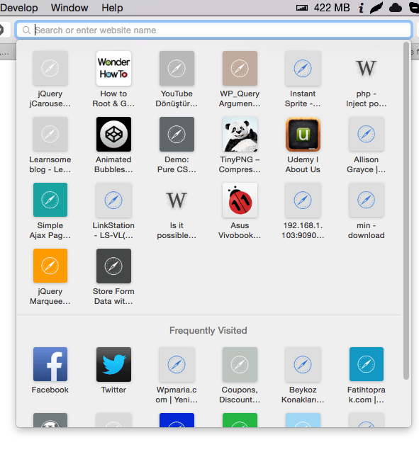 macos How to disable frequently visited items and favorites under the
