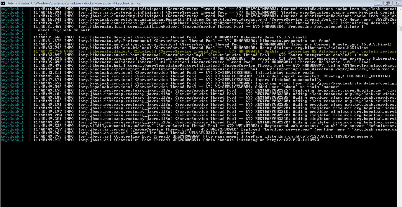 docker Keycloak of Jhipster 6.0.1 wouldn't start Stack Overflow