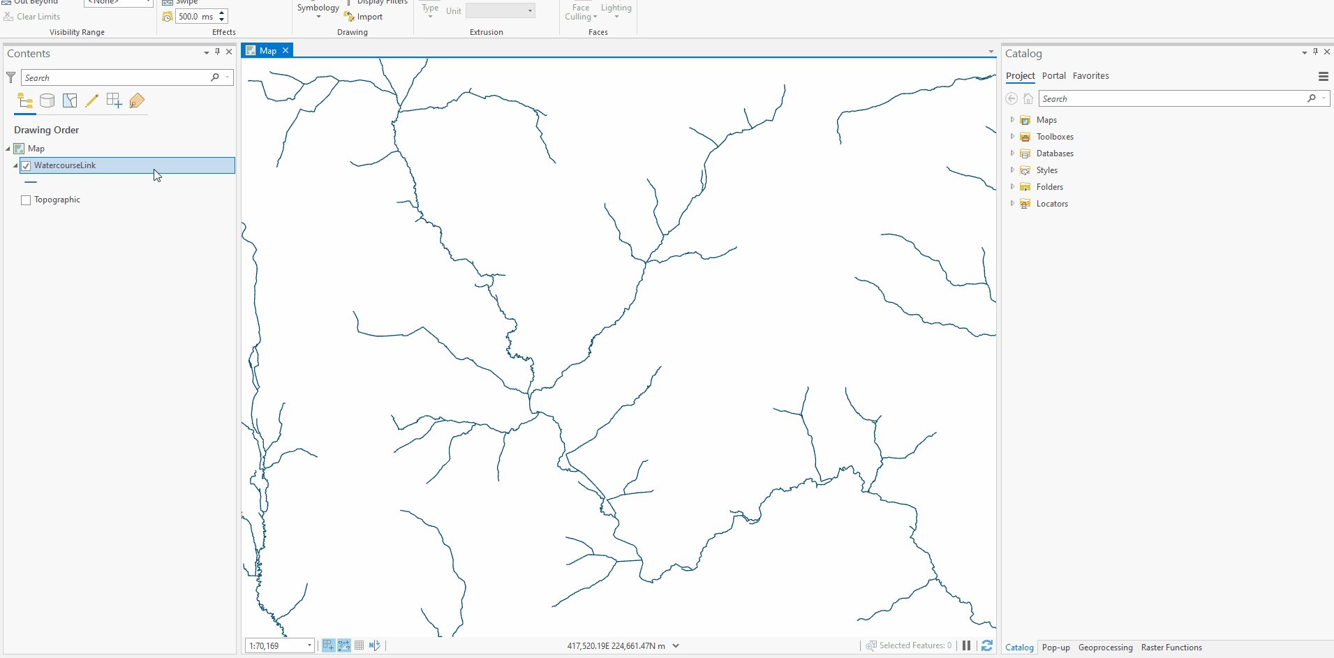 symbology Adding arrows to hydro line to show direction that river is