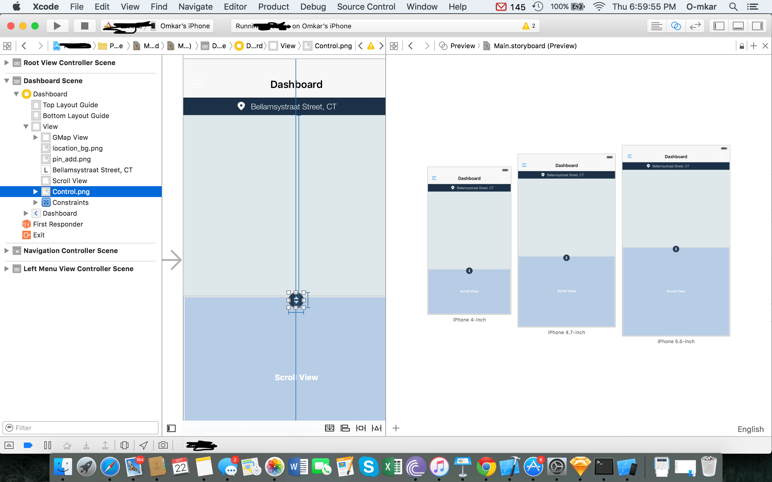 ios How to display sub view or button on top of Google maps Xcode
