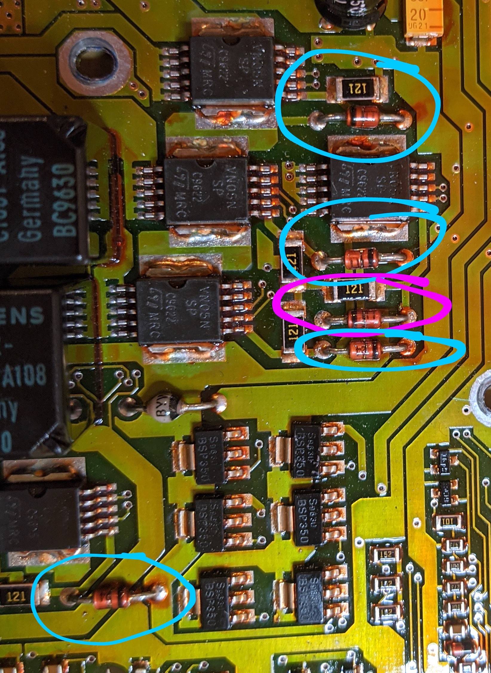 circuit analysis Zener diodes with low forward voltage drop