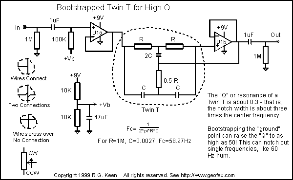 Twin T active notch filter Electrical Engineering Stack Exchange