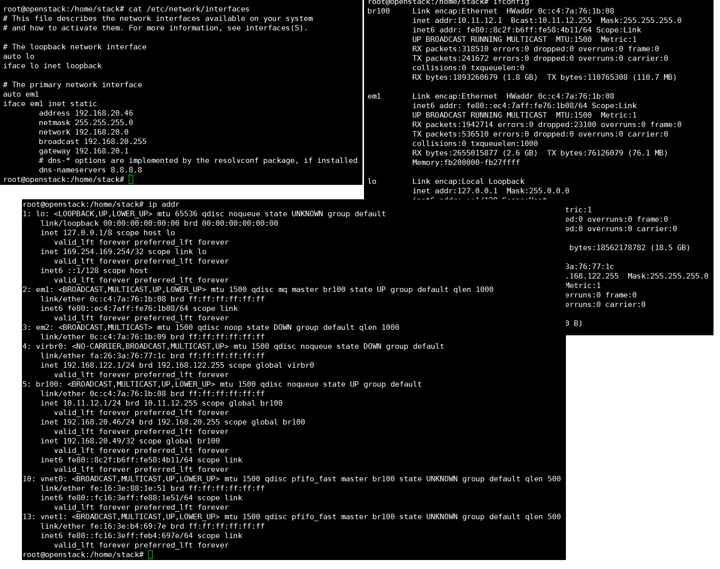 Ubuntu Server IP address not listed in ifconfig Server Fault