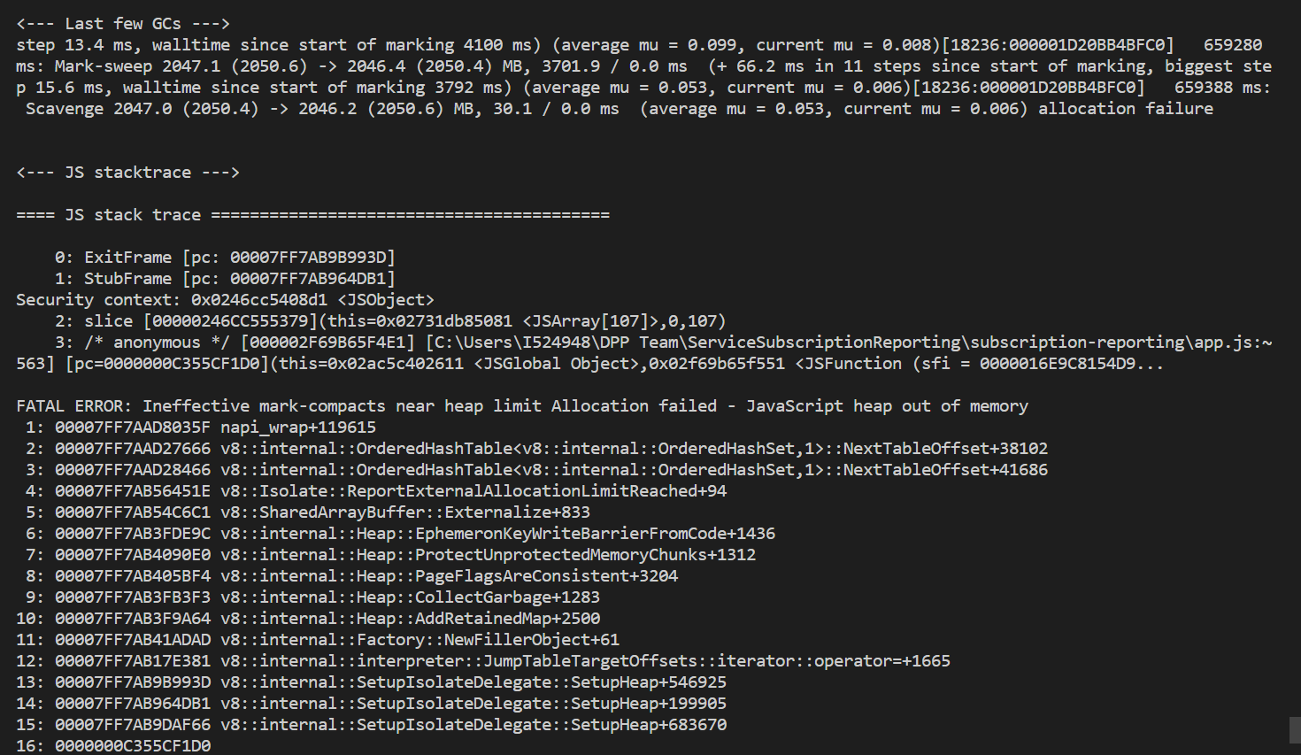 How to resolve JavaScript heap out of memory error? Stack Overflow