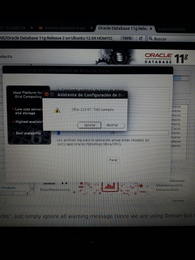 oracle Ayuda con Error ORA12547 TNSlost contact Stack Overflow(03)