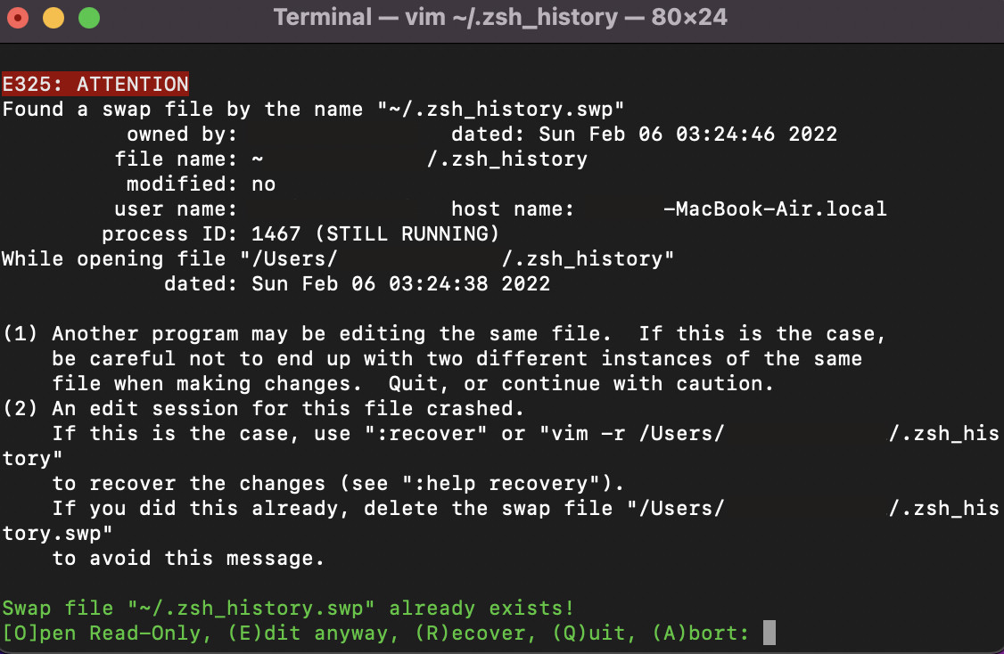 zsh How to fix .zsh_history opening up every time I start the terminal Unix & Linux Stack
