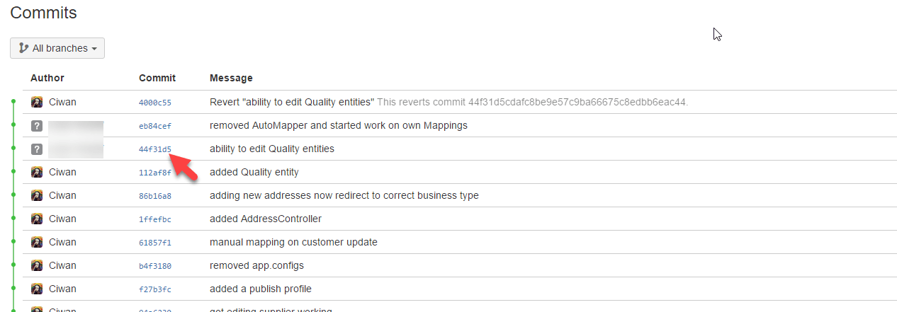 Revert back to specific commit in Git Stack Overflow