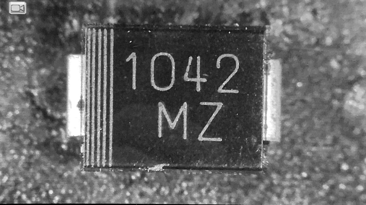 identification Identifying a Diode "1042 MZ" Electrical