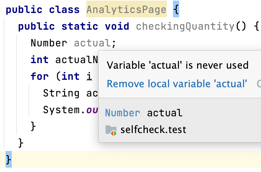 java Как добавить проверку через метод assertEquals() или assertTrue