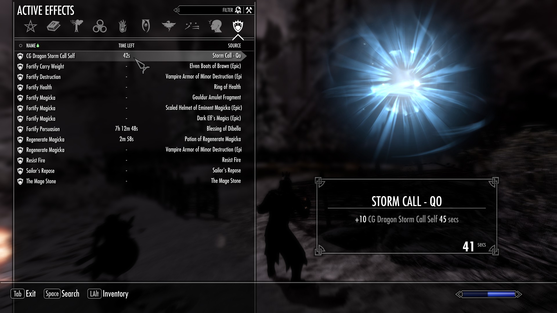 the elder scrolls v skyrim mods Storm Call Qo casts itself without