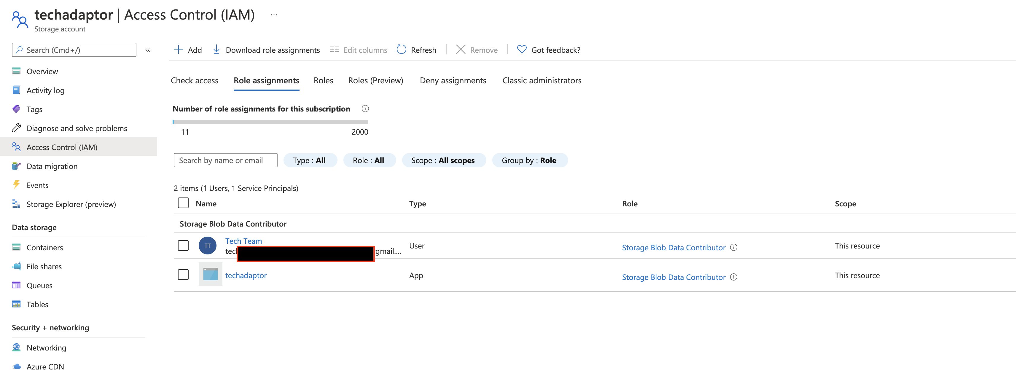 Azure Storage Authentication failing Audience validation failed