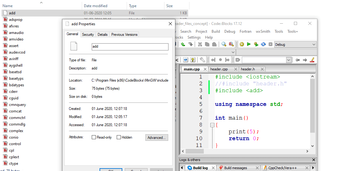 Removing .h extension in user defined c++ header file Stack Overflow