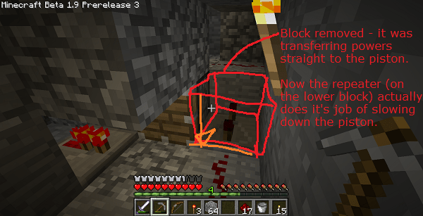 technical issues Why is my piston powered cobblestone generator crashing minecraft? Arqade