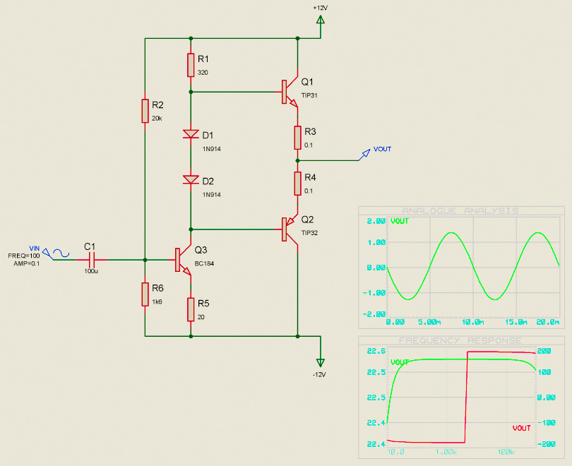 Electrical Simple power amplifier biasing calculations Valuable