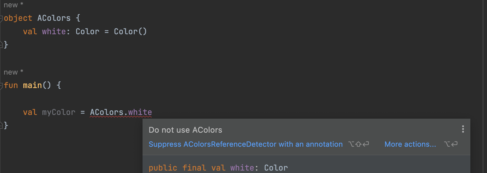 Custom lint rule kotlin object Stack Overflow