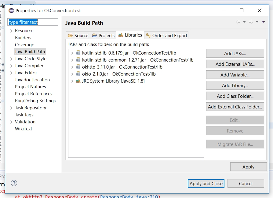 eclipse java.lang.NoClassDefFoundError kotlin/TypeCastException when