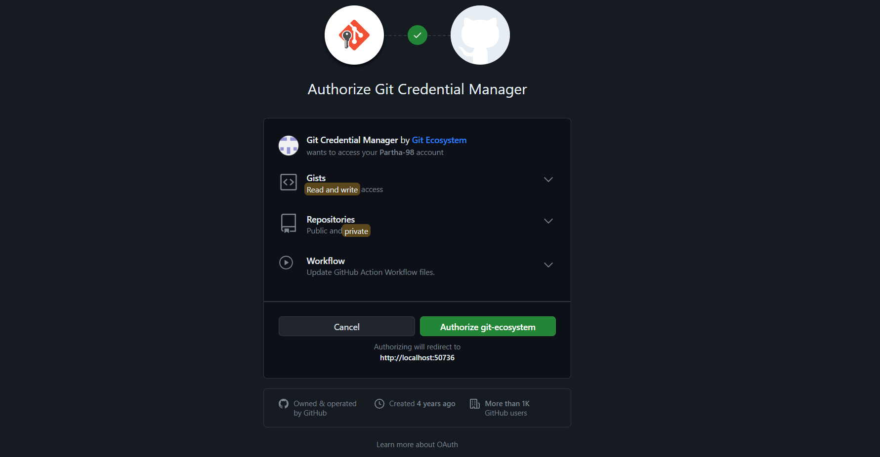 ssh keys git push u origin master is redirecting to Authorize Git