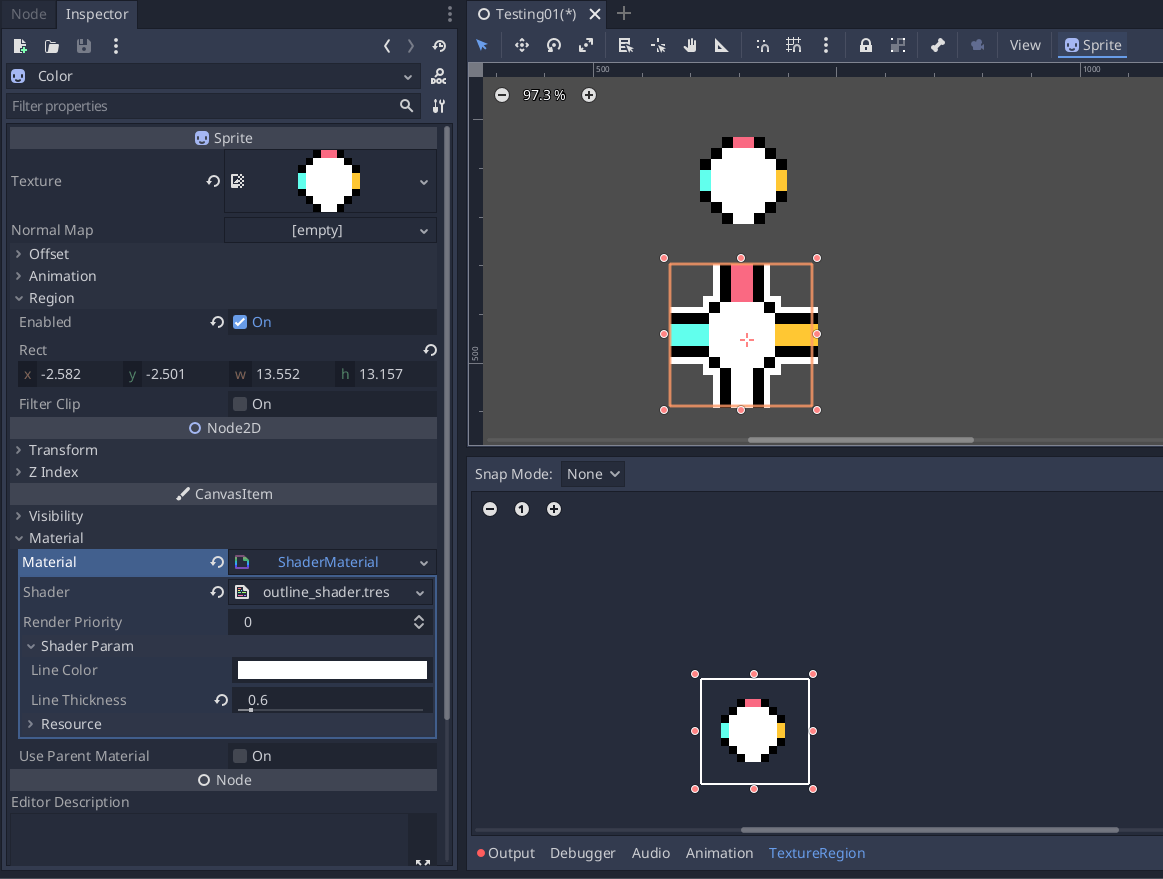 Godot 2D Outline shader is duplicating edge pixels Stack Overflow