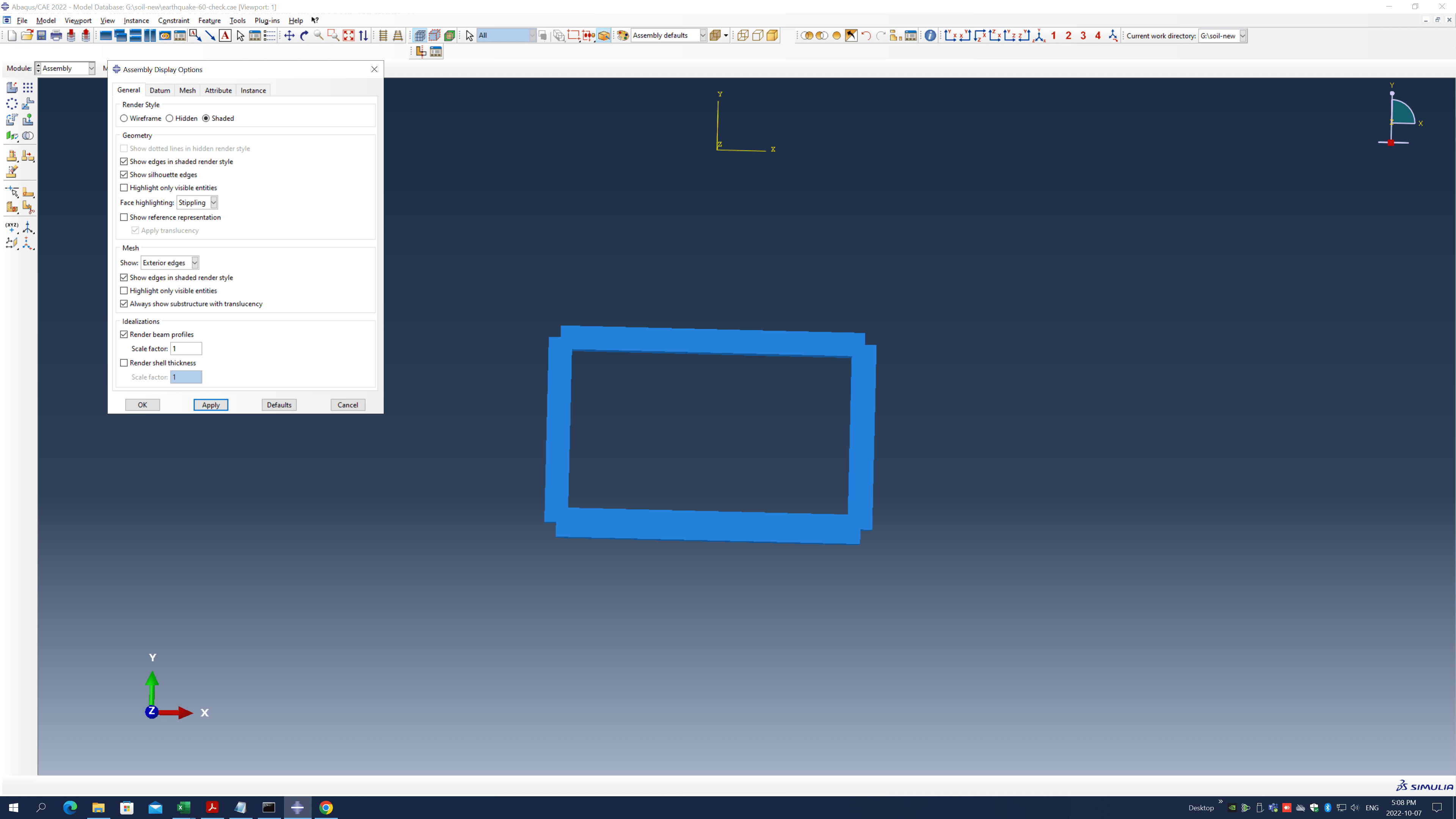 How can I properly model a contact between a beam and another part in