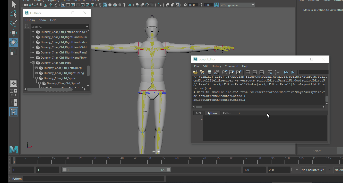Maya script editor how to keep python code after execute