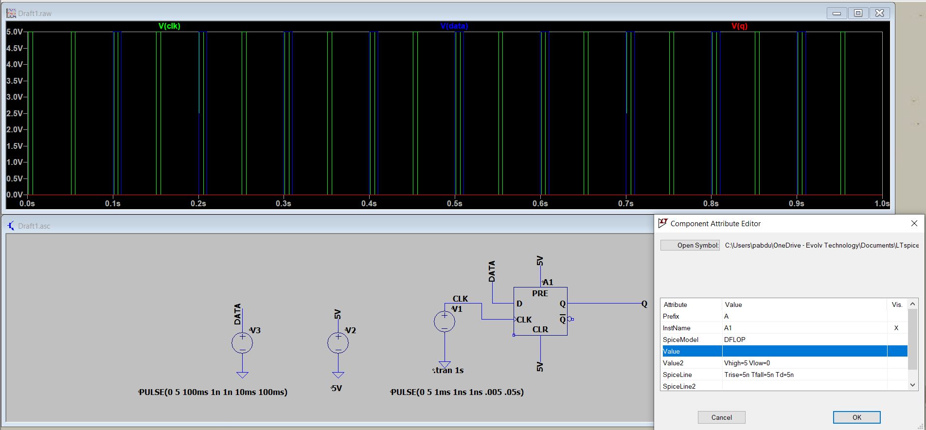 simulation LTspice flipflop not working Electrical Engineering