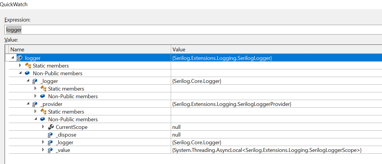 c Injecting existing logger in the Hosted Service Stack Overflow