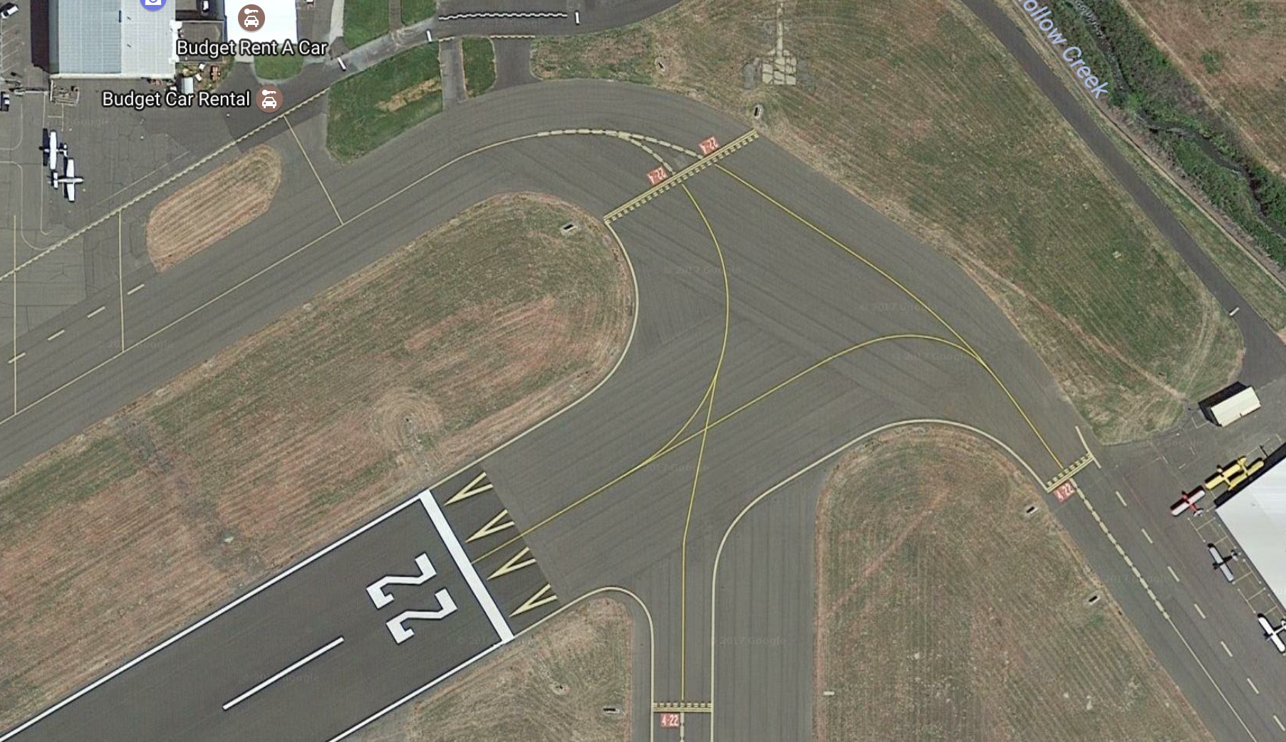 landing Yellow chevron markings at end of runway, what do they mean