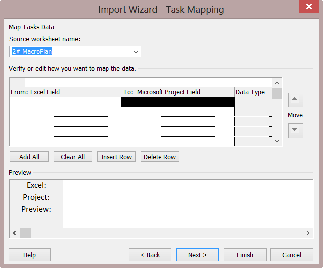 ms office How to Import Excel Worksheet into Microsoft Project