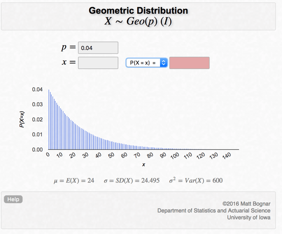 Geometric distribution with multiple trials Cross Validated