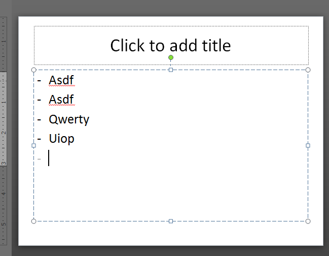 How do I add a new "bullet" style to the list of frequently used