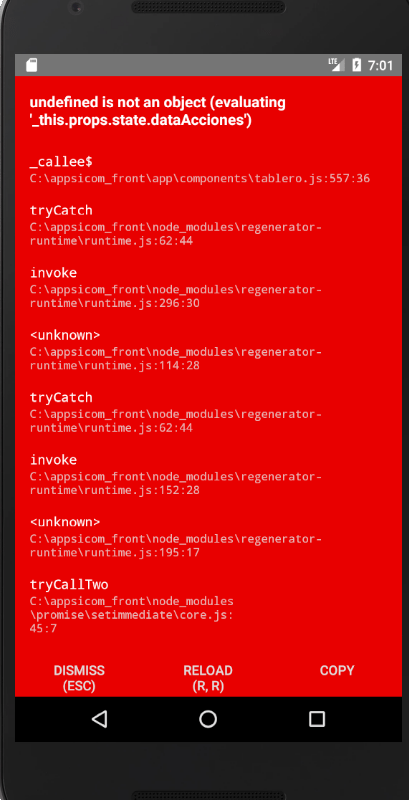 Error ReactNative