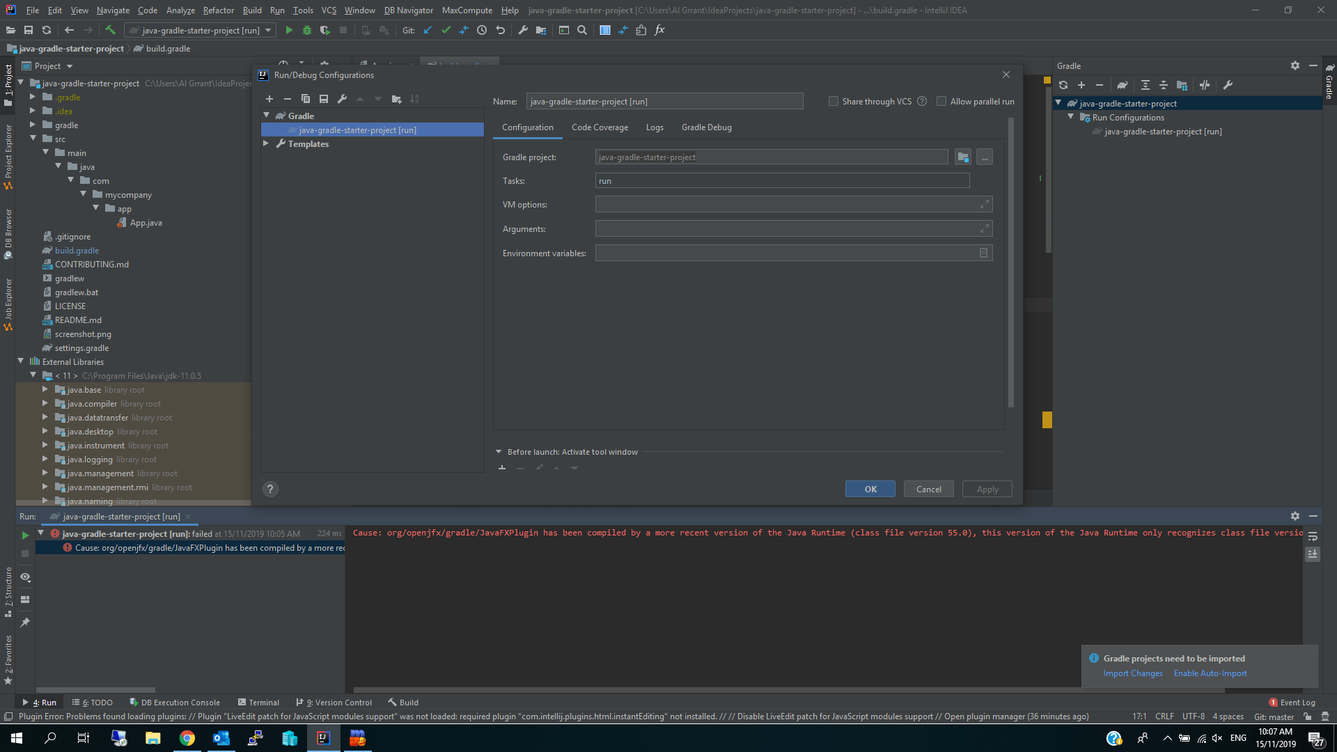intellij idea JavaFXPlugin Compile Error (Java Version) Stack Overflow