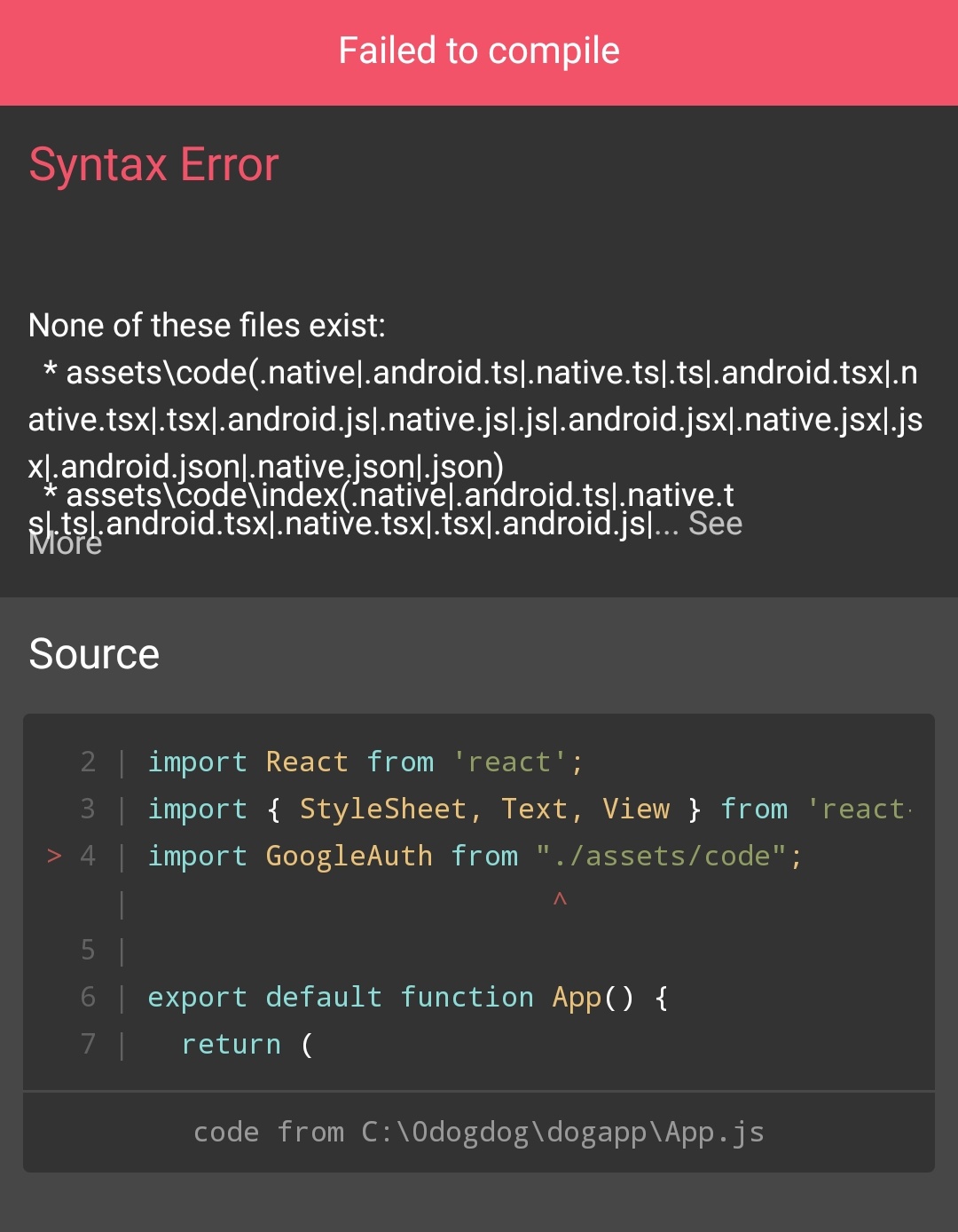 javascript None of these files exist Stack Overflow