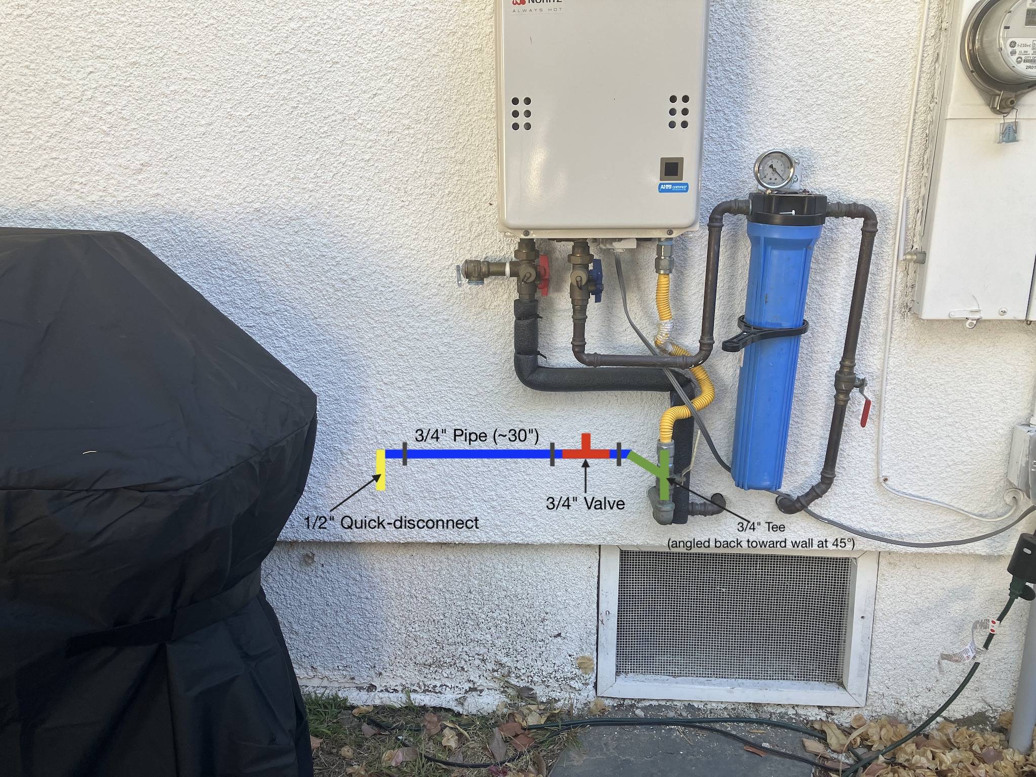 Adding an outdoor grill quickdisconnect to my house’s natural gas
