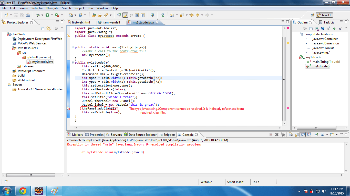 java The type cannot be resolved Stack Overflow