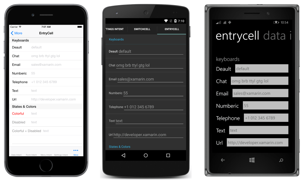 xamarin.forms Xamarin Forms Android EntryCell Underline Stack Overflow