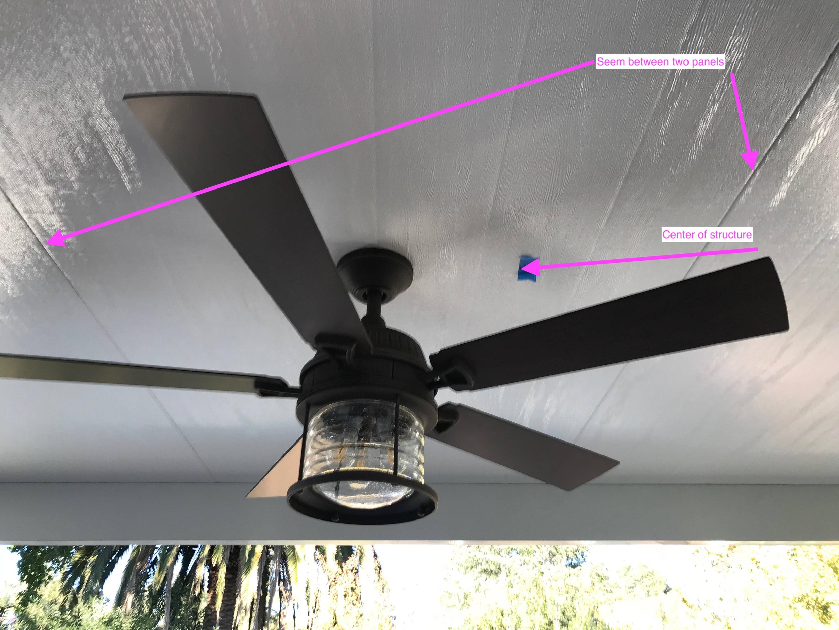 ceiling fan Should my fan have been installed off center? Home