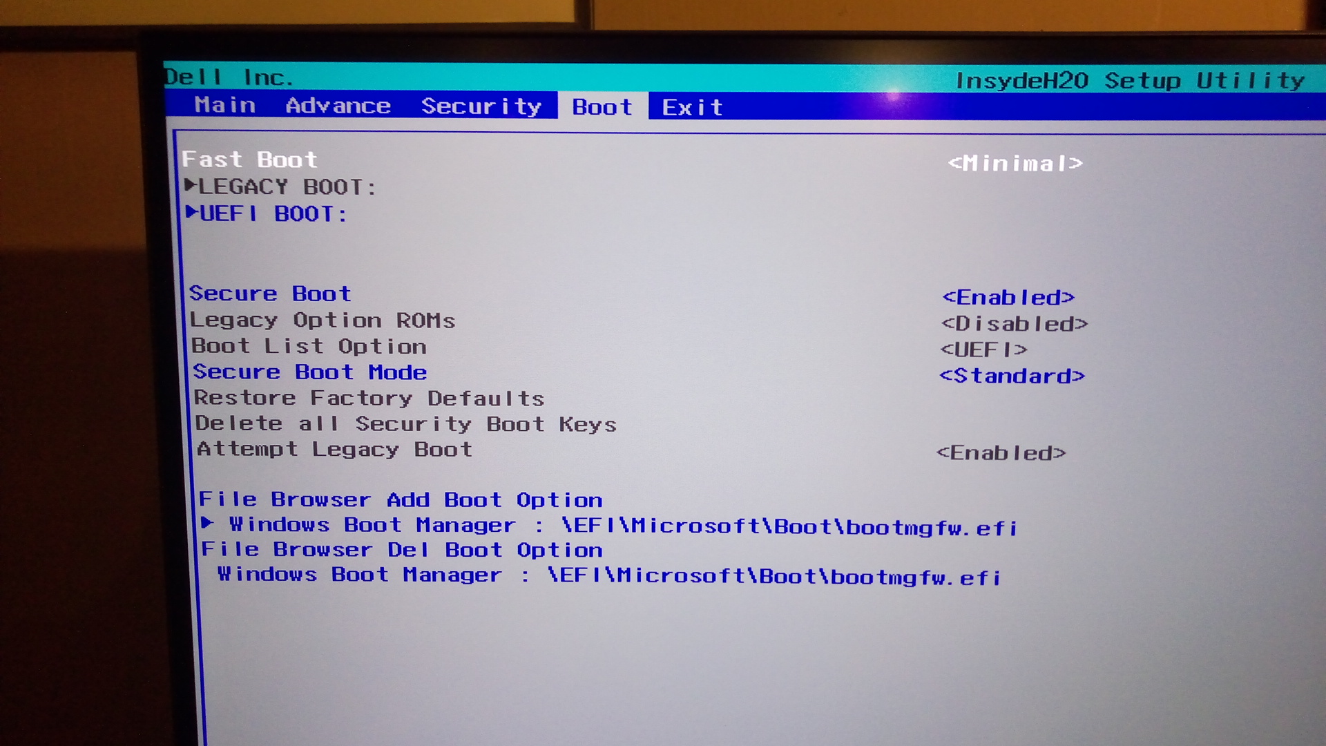 bios WIN 10 (previously dual boot) grub cli showing before startup