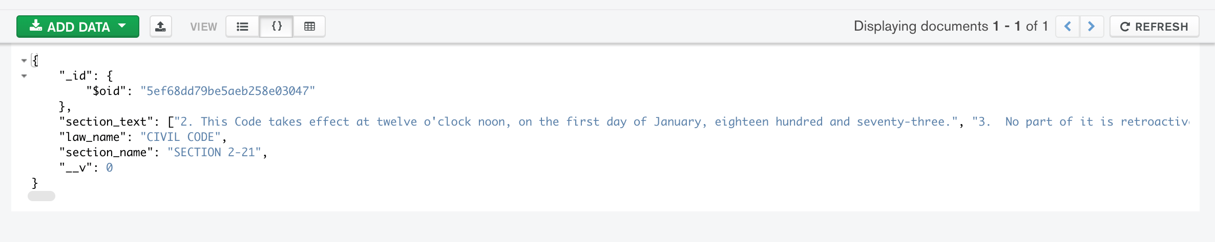 node.js Why my mongoose schema add an array on top of my current