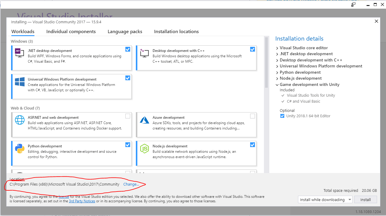 windows 10 I can't seem to download Visual Studio Community 2017 onto