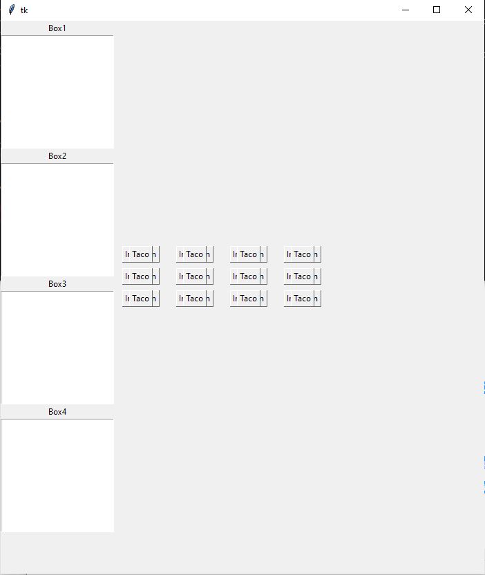 Tkinter Overview With A Fixedwidth Grid Python