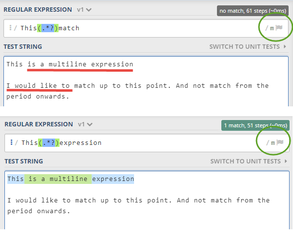 Extract Regex Matches TextCompare