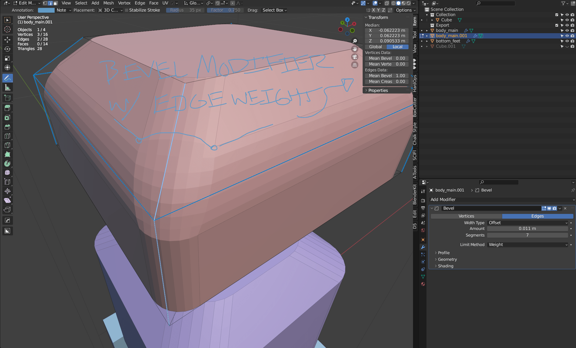 Bevel modifier with limit weight and edge weight creates bad topology vs bevel tool, why