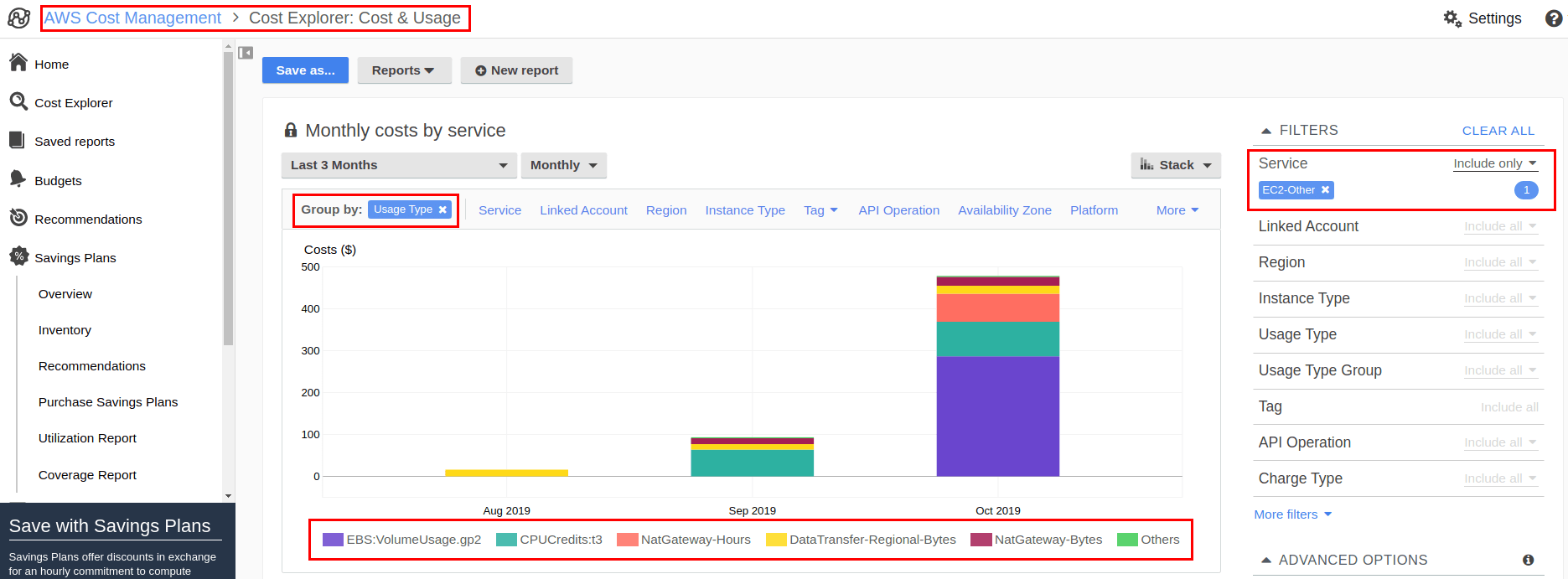 amazon web services What is EC2Other filter in Cost Explorer