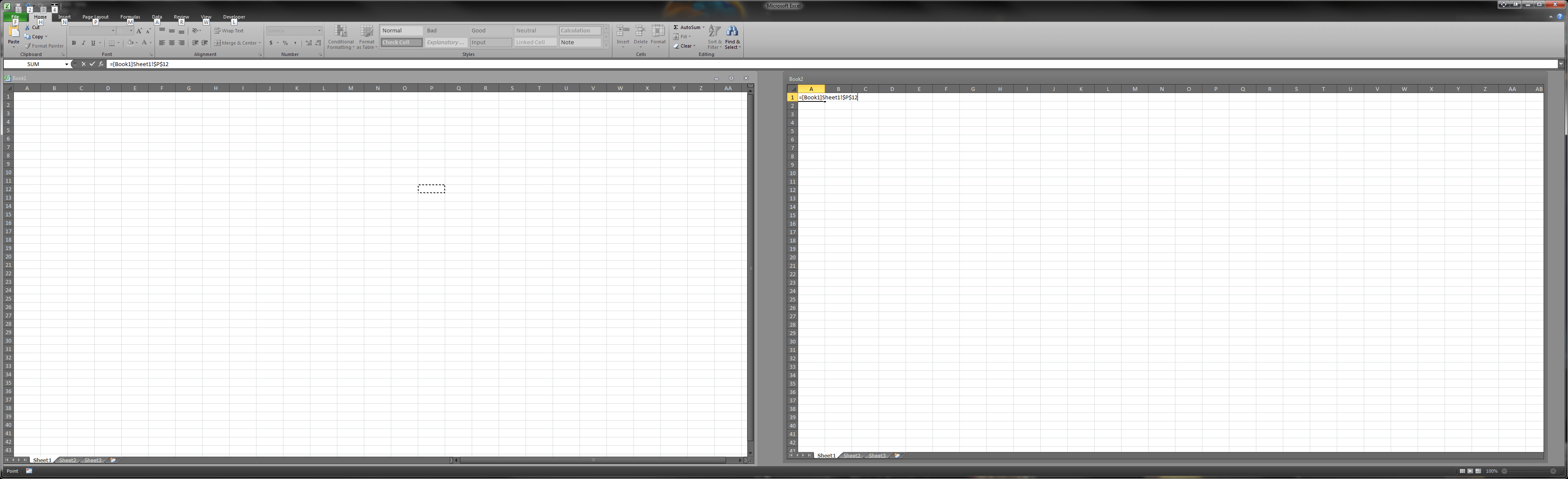 multiple monitors View linked Excel 'Windows' on separate screens