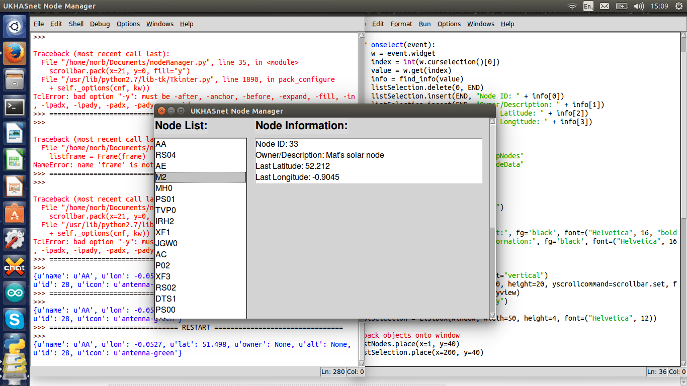 linux Python Tkinter Attach scrollbar to listbox as opposed to