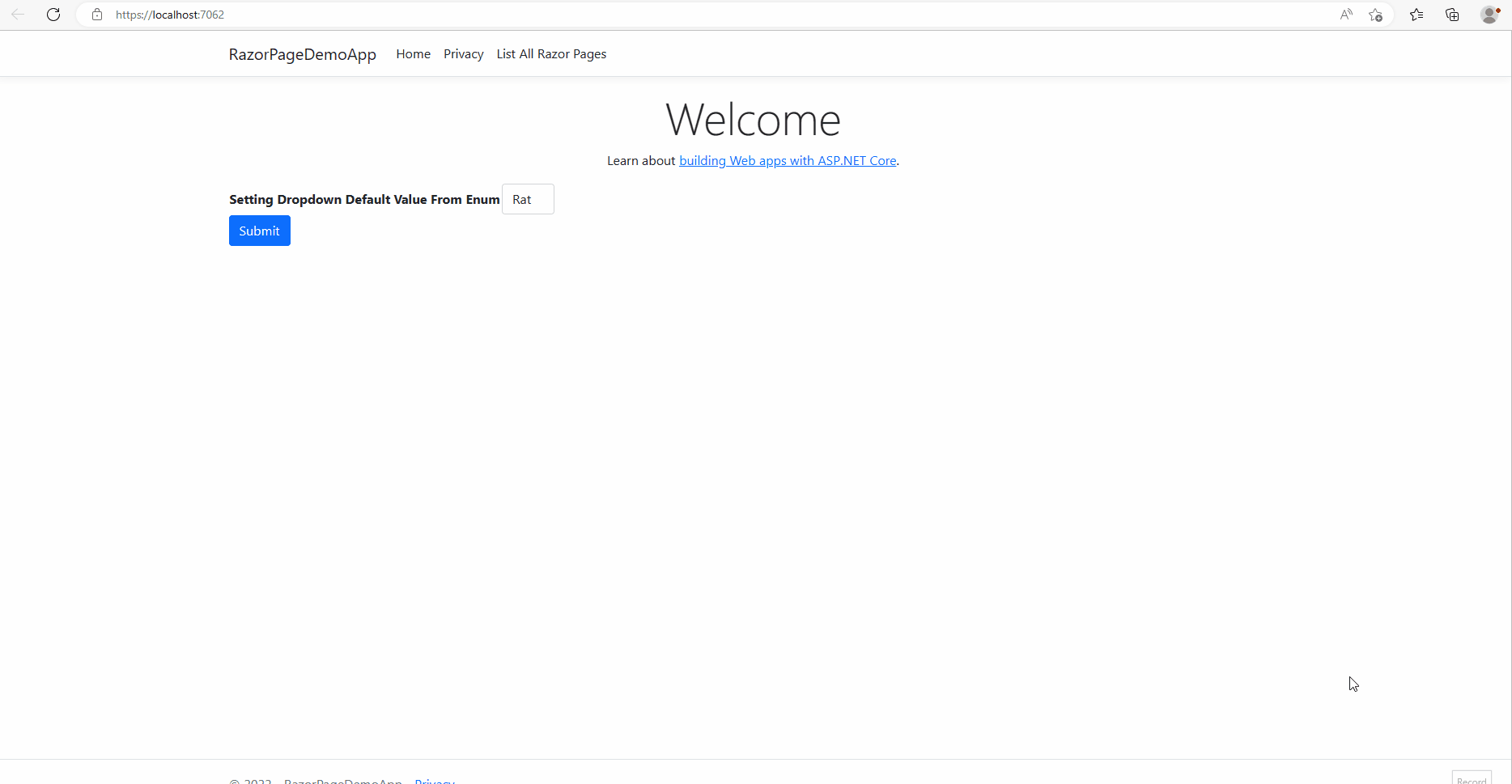 c Bind int as enum in Razor Pages handler Stack Overflow
