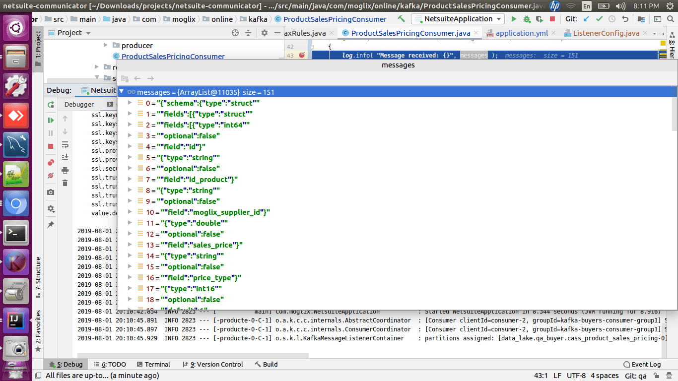 spring boot Kafka batch listener incorrect deserializing message