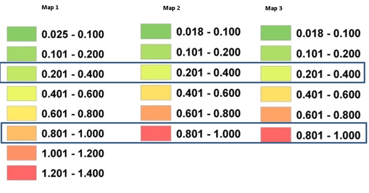 arcgis desktop How to unify the color of graduated classes (in